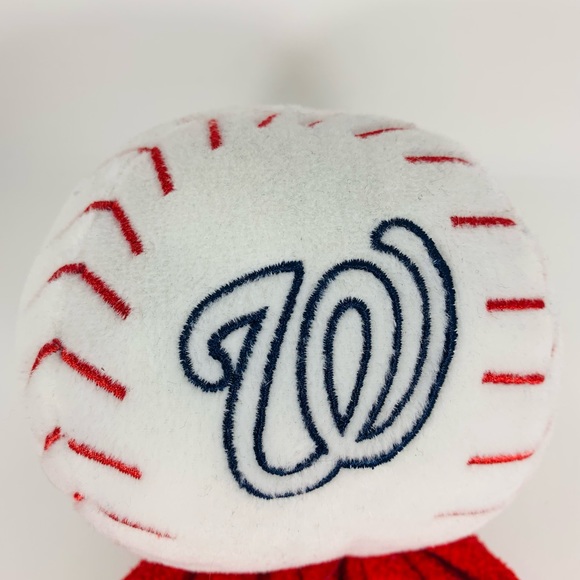 MLB Washington Nationals Baby Lovey Snuggleball Baseball Plush Security Blanket - Picture 4 of 7